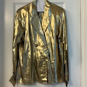 Vintage Gold Lame Blouse